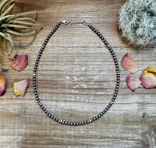 14”+extender Navajo pearl and Spiny necklace